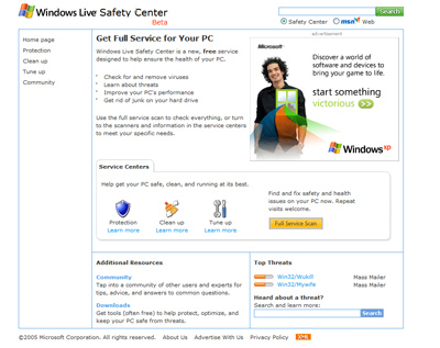 Windows Live Safety Center