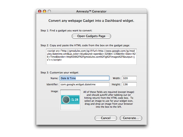 Convert And Install Google Gadgets As Apple Mac Os X Tiger