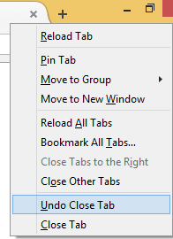 recently closed tabs internet explorer