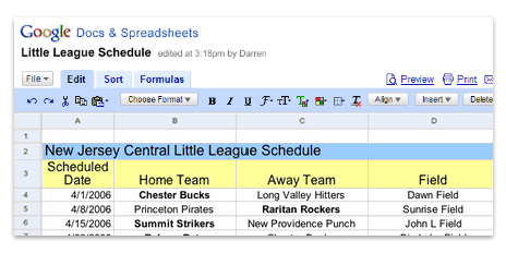 how do you make a spreadsheet in google docs