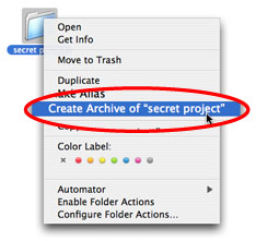 create a zip file for photos on mac