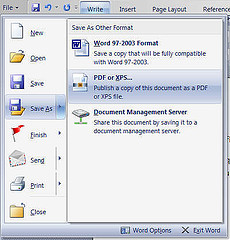 Office 2007 Save as PDF