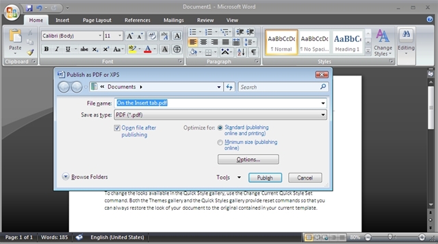 Office 2007 Keyboard Shortcut