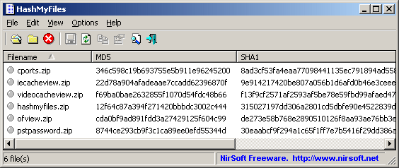 nirsoft hash calculator