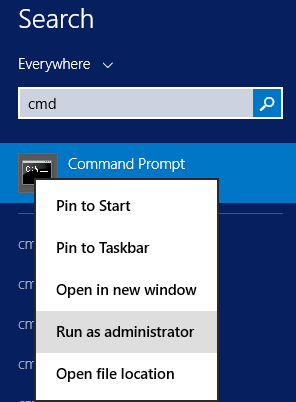 windows r cmd admin