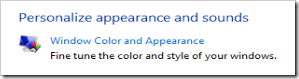 Personalize Window Color and Appearance