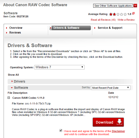 Драйвер raw. Кодек Canon Raw. Raw codec.