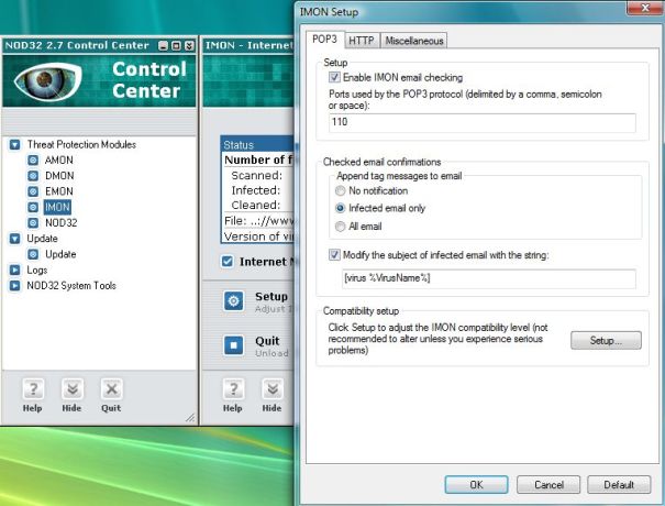 NOD32 IMON Setup