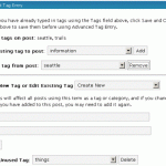 Manage Tags in WordPress 2.3 with Advanced Tag Entry and Click Tags Plugins