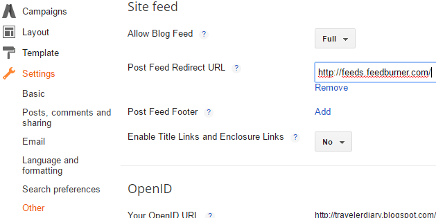 Post Feed Redirect URL