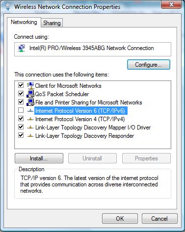 disable ipv6 wifi windows 10 powershell