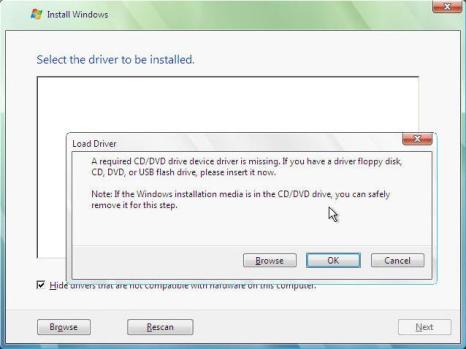 Install Windows Vista in VMWare