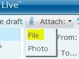Attach File in Windows Live Hotmail