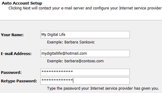 msn hotmail email settings