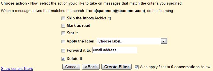 Create a Filter in Gmail
