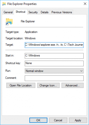 How Change Windows Explorer / File Explorer to Open Specific Target ...