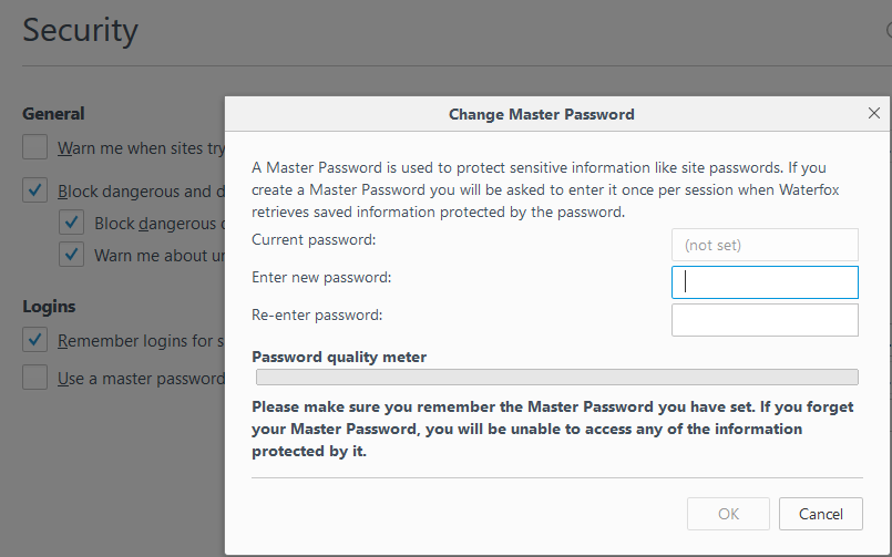 Firefox Master Password