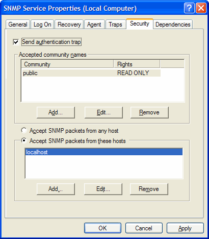 Как отправить snmp trap windows