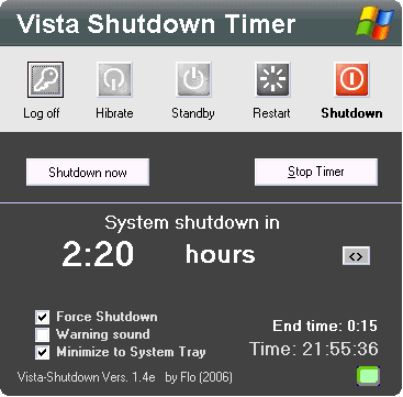 windows shutdown timer
