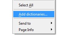 Firefox Add Dictionaries