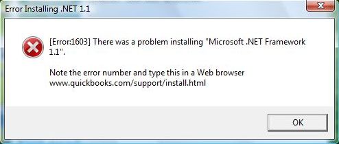 QuickBooks 2007 Error 1603 in Windows Vista