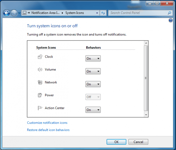 I CAN T ACTIVATE THE POWER ICON IN THE NOTIFICATION AREA CAN T CHECK visual data 8