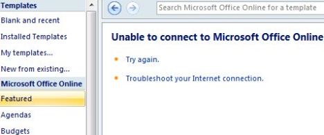 Unable to connect to Microsoft Office Online