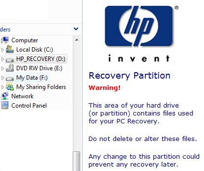 HP Recovery Partition