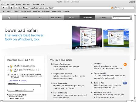 Apple Safari 3 1 Browser For Windows Final Free Download Links Tech Journey