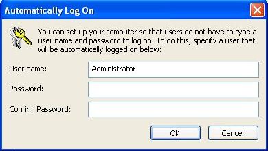 Automatically Log On to Windows XP