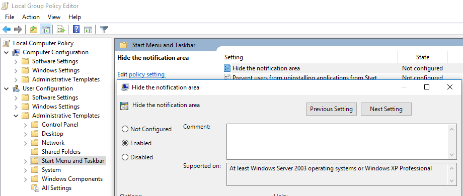 System Tray Icons Windows 9 Registry entfernen