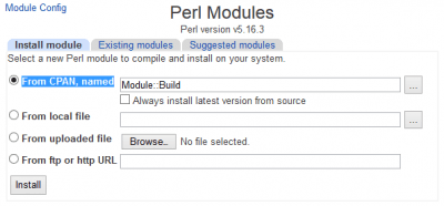install minidlna webmin module
