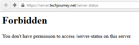 Apache Server Status 403 Forbidden