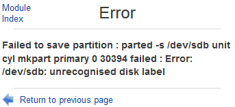 Add Partition Failed Unrecognised Disk Label