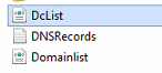DcList.xml and DNSRecords.txt