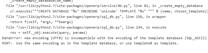 PostgreSQL UTF8 Encoding Incompatible with template1