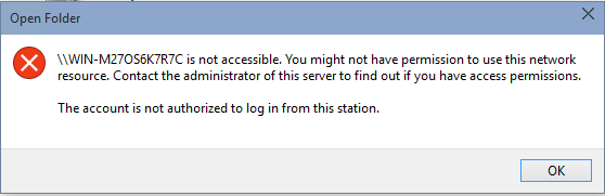 windows cannot access you do not have permission
