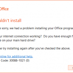 Couldn't Install Office 2016 Preview with Error Code 30088-1021 (0)
