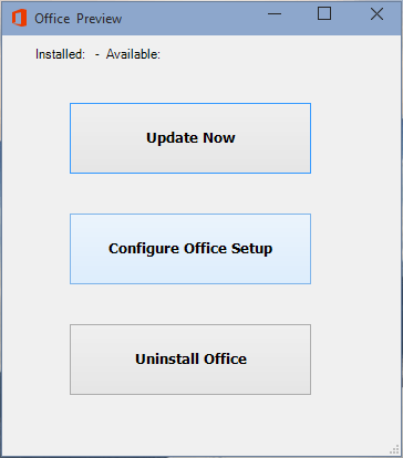 Office 2016 Preview Installation