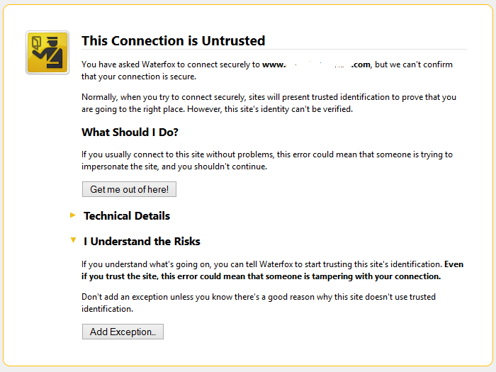 firefox your connection is not secure bypass