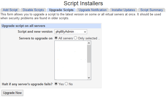 Upgrade Scripts Automatically