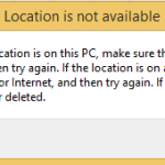 Location Is Not Available When Copying & Moving with Mapped Network Drive