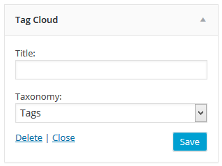 The Default Tag Cloud Widget