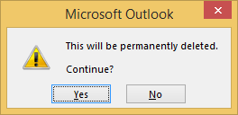 Outlook Permanent Delete Confirmation