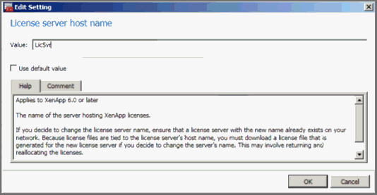 Citrix License Server Host Name
