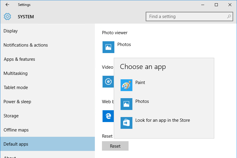 Default Photo Viewer in Windows 10