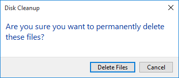 Permanently Delete in Disk Cleanup