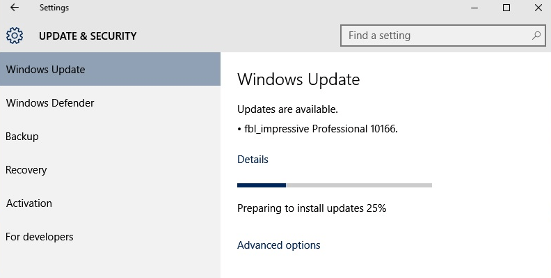 windows 10 pro insider preview evaluation copy. build 10532