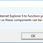 Microsoft Money Requires Internet Explorer 6 to Function Properly Error in Windows 10