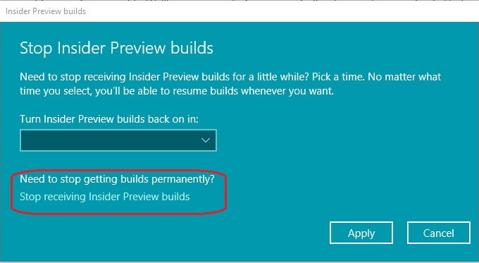 turning off program preview on windows 10